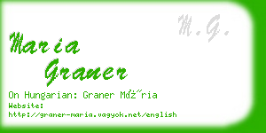 maria graner business card